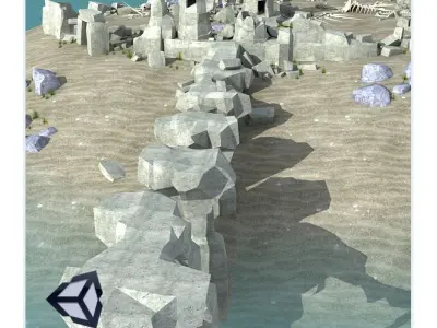 Ancient Ruins Low-poly 3D model