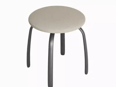Steel Stool F 01 3D model