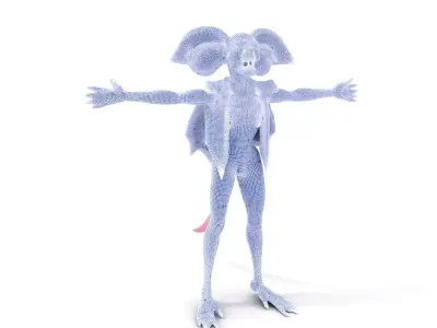 Alien Creature with Vest Model Pack Low-poly 3D model