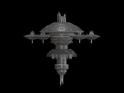 Star Trek Sol Station Probert Station Earth Spacedock Low-poly 3D model