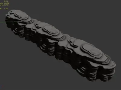 Stone - Large Weathered Stone 05 3D model