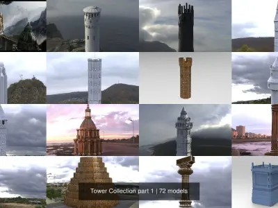 Tower Collection part 1 3D Model Pack