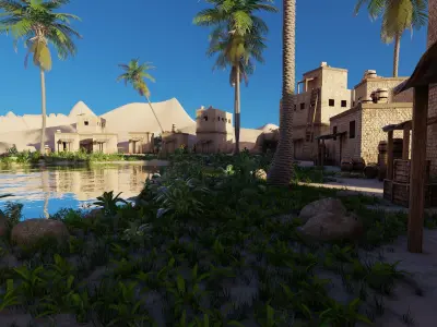 Oasis Scene 3D model