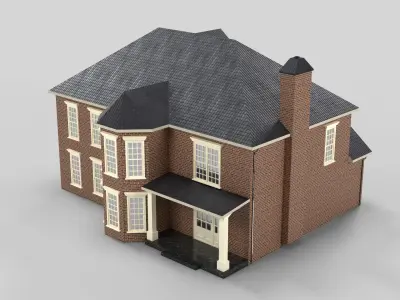 British House Design 12T4  Low-poly 3D model