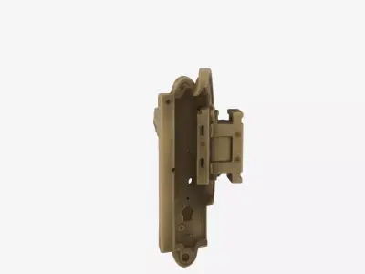 Elegant Brass Bank Door Handle 3D Lever and Security Features 3D model