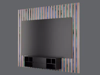Furniture TV Wall01 3D model
