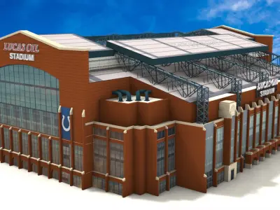 Lucas Oil Stadium  Low-poly 3D model