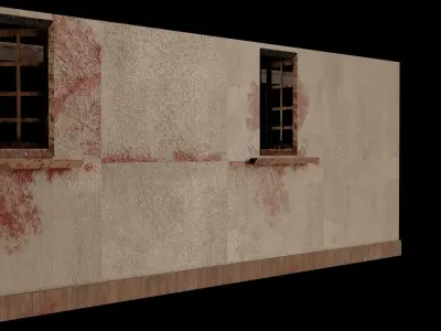 Gothic Wall  Window DrainPipe Collection Low-Poly PBR Blood  Low-poly 3D model