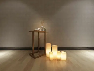 Standee with lighting 3D model