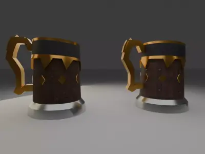 Fantasy Ale Mug Free low-poly 3D model