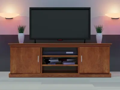 TV table Low-poly 3D model