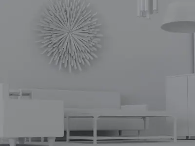 59 Moderne home furniture Pack Low-poly 3D model