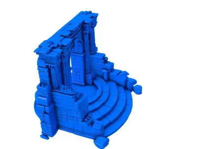 Gothic Ruins -  ruined buildings 3D print model