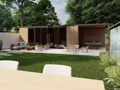 Garden Landscape 3D Model - SketchUp and Lumion Scene-Plan 3D model