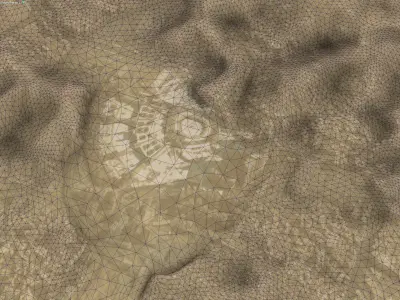 Mecca - 3D City Topography Terrain Low-poly 3D model