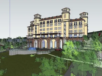 vacation spot-Resort-Fashion Leisure Hotel-0161 3D model