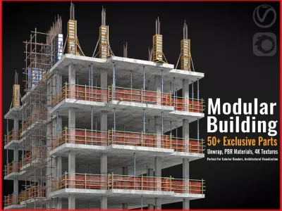 modular Building Vol 06 Low-poly 3D model
