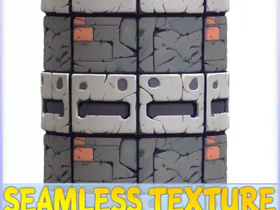  Stylized Wall Seamless Texture Texture 8