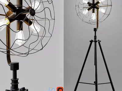 Grinder Floor Loft Industrial Mill 3D model