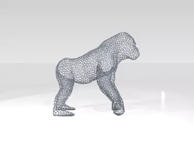 Gorilla Voronoi 3D model