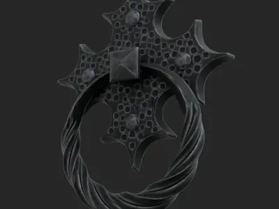 Forged handle Low-poly 3D model