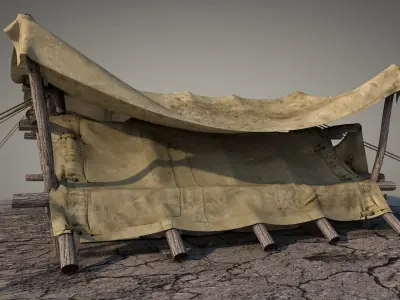 Survival Tent v2 3D model