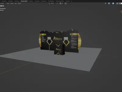 3D Tradeshow Model Free low-poly 3D model