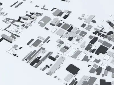 Tunis Streets and Buildings 3D model