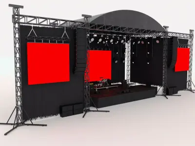 Concert Stage 3D model 3