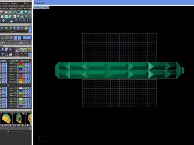 Faceted Rigid Bangle with Geometric Surface 3D print model