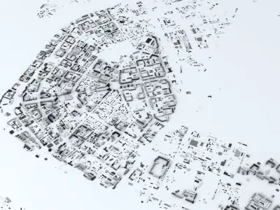Arkhangelsk Streets and Buildings 3D model