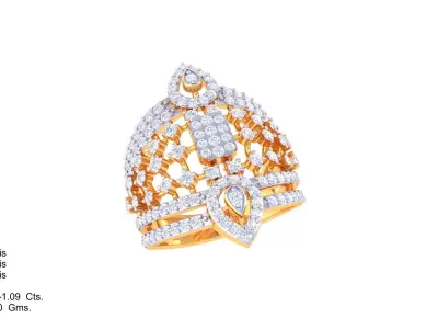 Women Ring  Render 3dm STL OBJ FBX Details 3D print model 410
