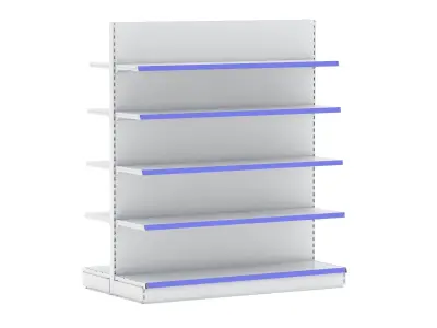 Supermarket Double Shelves 2  3D model