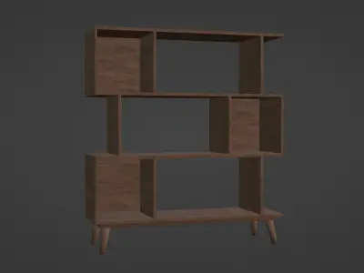 Retro Bookcase 3D model