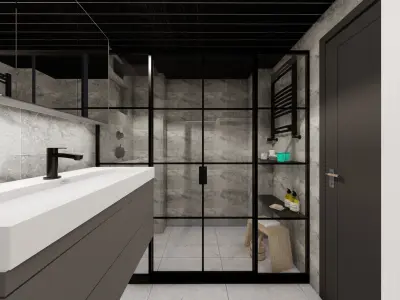 A Small Bathroom with details 3D model
