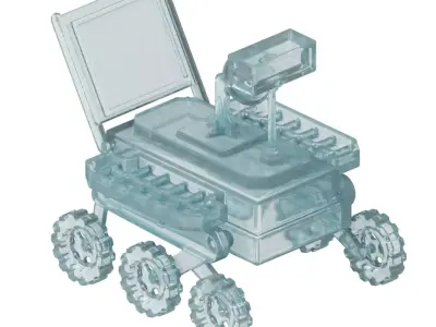 Transparent Space Rover Toy 3D model