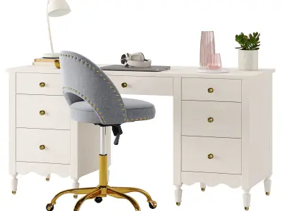 Camille Storage Desk 3D model