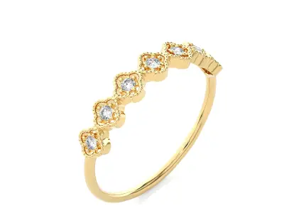 Light Minimalist Diamond Ring 3D print model