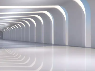 Sci Fi Tunnel 3D model 27