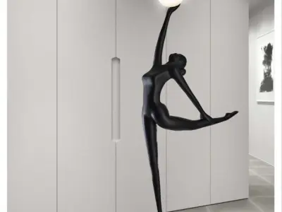 Ballet Girl Floor Lamp 3D print model