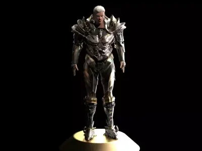 Scifi Transformation of people Low-poly 3D model