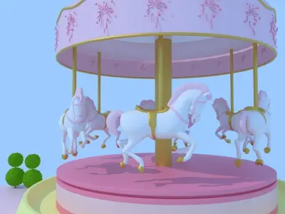 Carousel 3d model 3D model