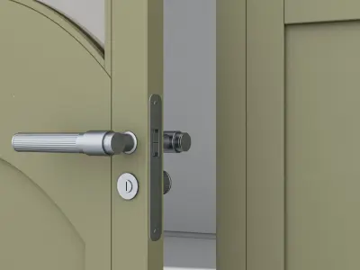 Aluminium door 355 3D model