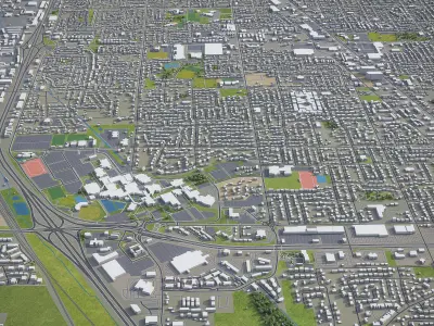 Orem - 3D City Model Low-poly 3D model