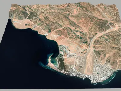 Cityscape Dahab Egypt 3D model