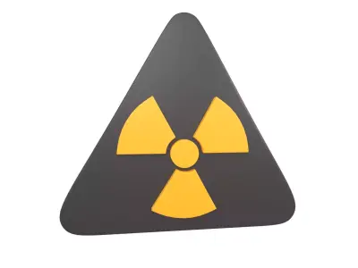 Radiation Symbol v2 004 Low-poly 3D model
