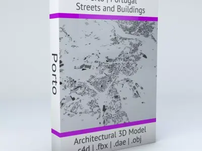 Porto Streets and Buildings 3D model