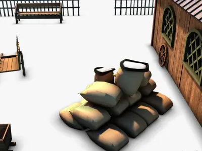Stable 02 Low-poly 3D model