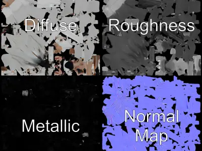 Skeletal Bride Character Model  Rigged and Animated Low-poly 3D model