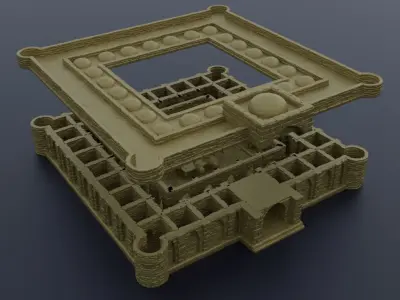 Desert Caravanserai Tabletop Terrain 28 mm 3D print model